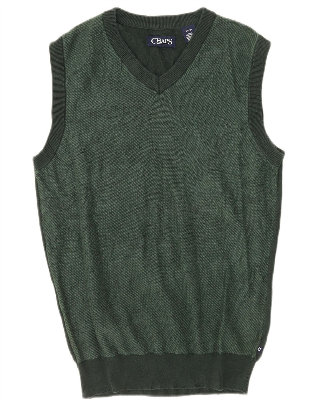 Chaps Mens Vest Tank Top Bumbac verde mic