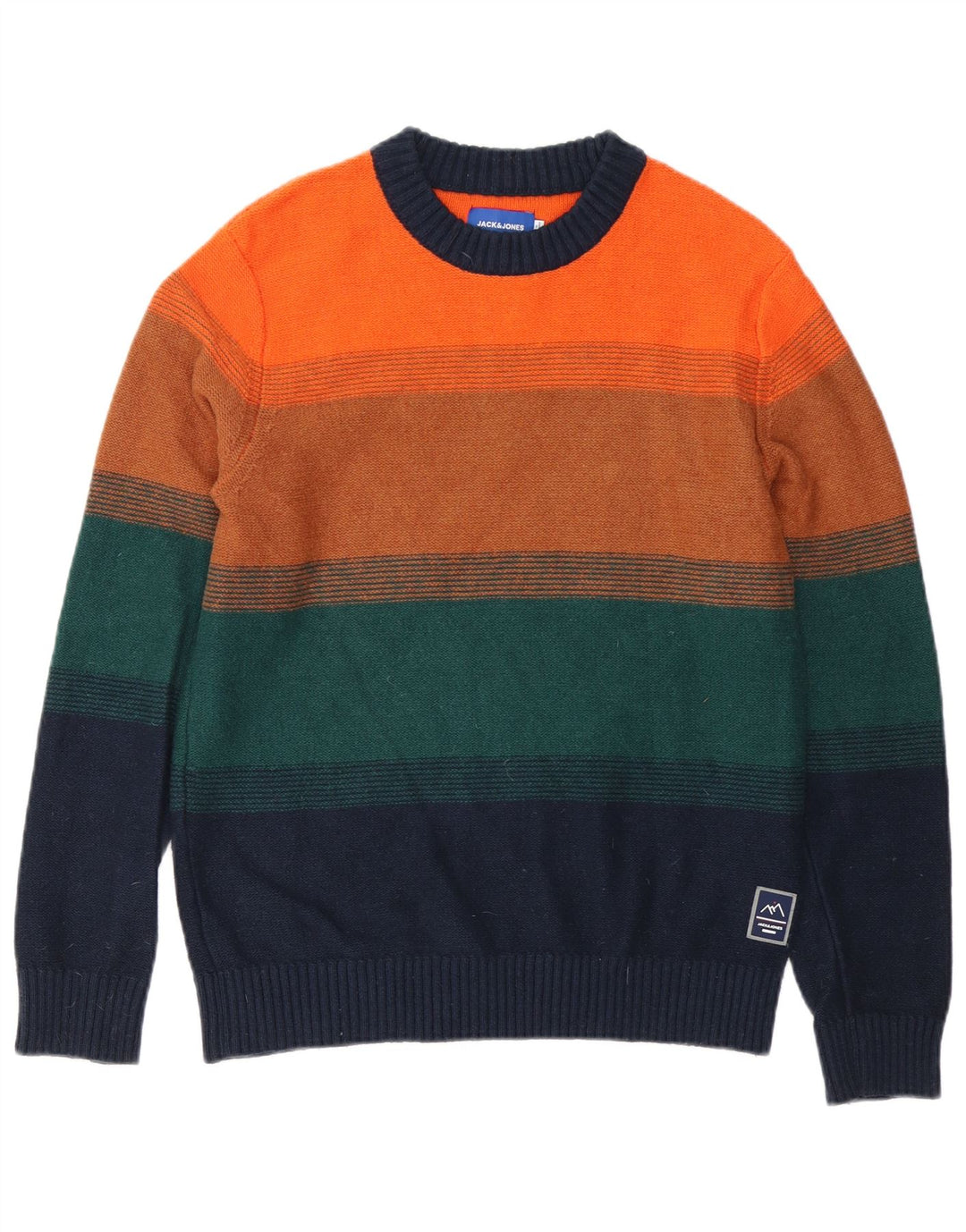 Pulover Jack & Jones pentru bărbați, cu gât crew, cu dungi medii, multicolore