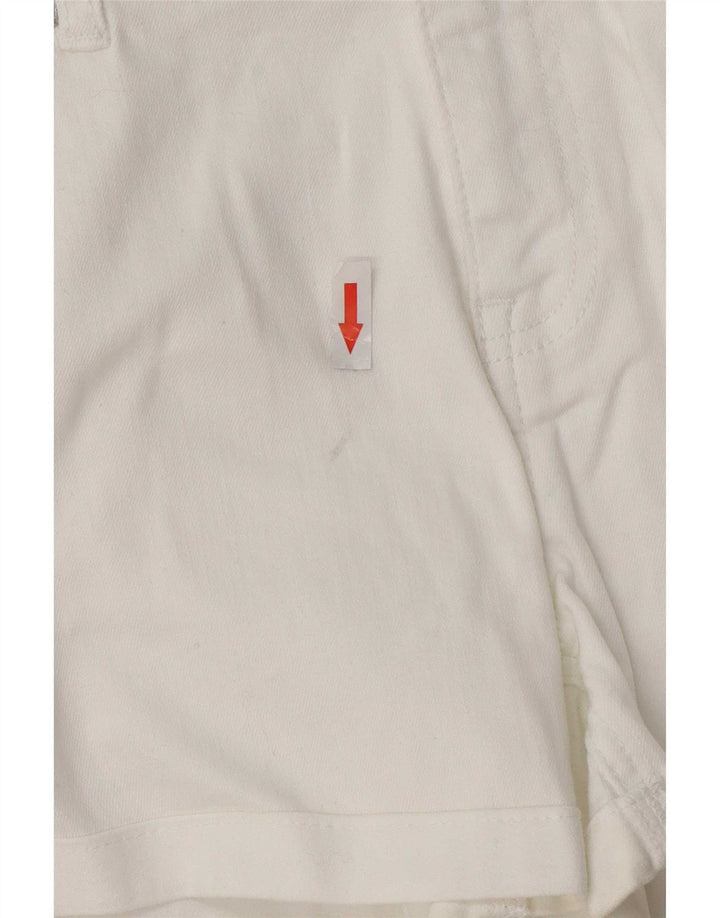 Oasis Womens Denim Shorts UK 14 Medium W30 White