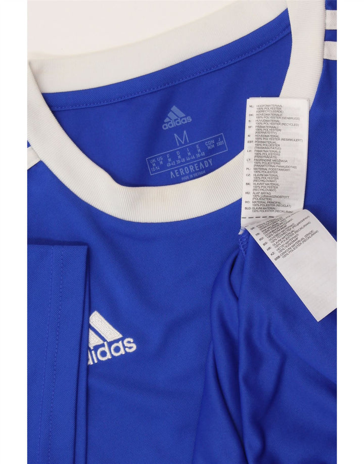 Tricou ADIDAS Aeroready pentru femei, Marea Britanie 12/14, poliester albastru mediu