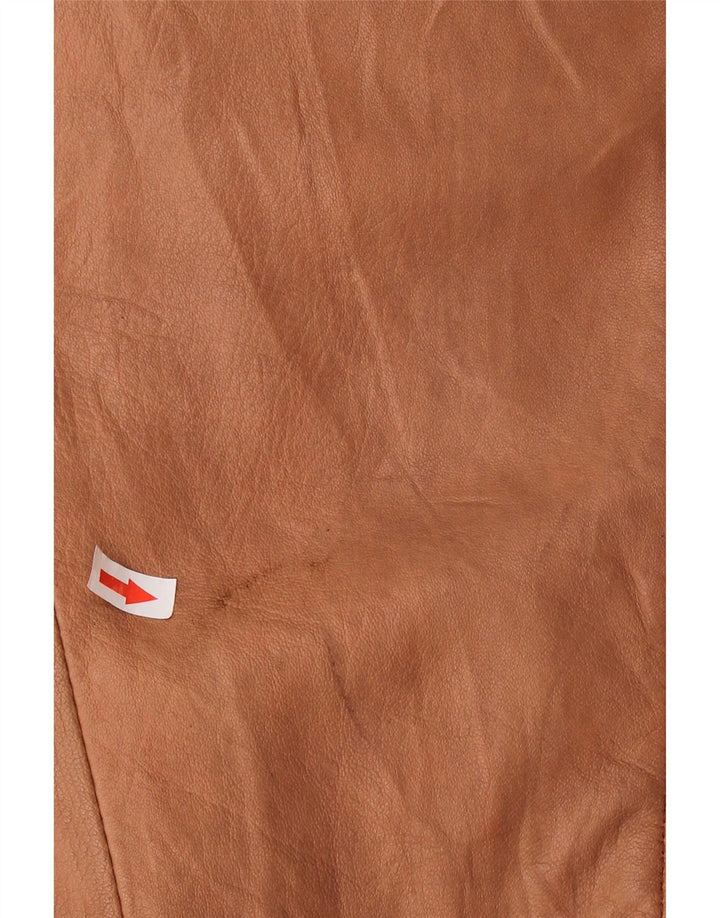 Jachetă vintage oversize din shearling pentru femei UK 16 mare maro