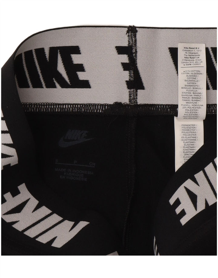 Leggings grafic Nike pentru femei UK 10 mic bumbac negru