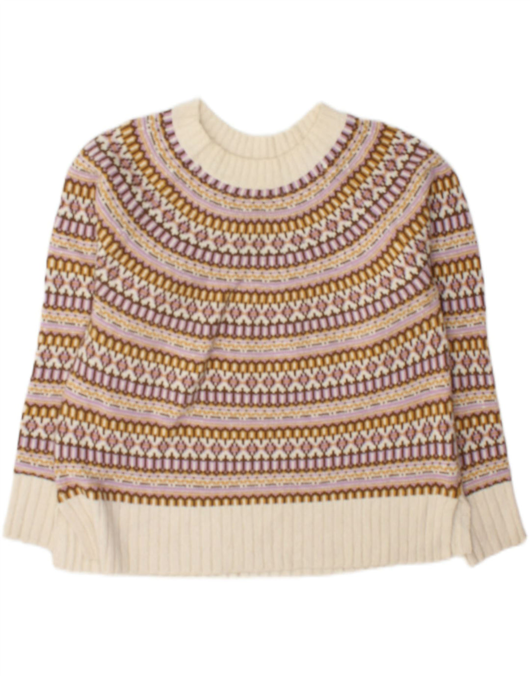 Pulover pentru femei Fat Face cu gât de barcă UK 12 Medium Multicolor