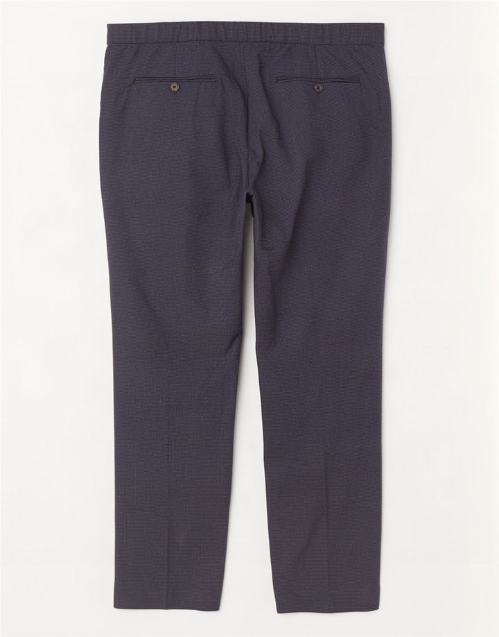 Pantaloni de costum drepți pentru bărbați Marks & Spencer W40 L29 bleumarin picior de găină