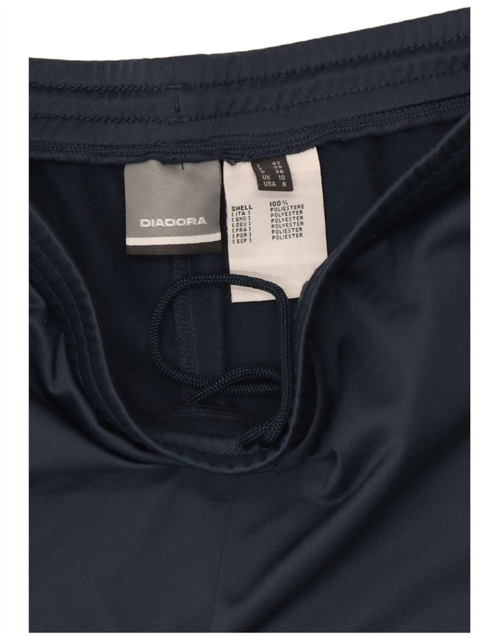 Pantaloni de trening Diadora pentru femei UK 10 Mici, poliester bleumarin