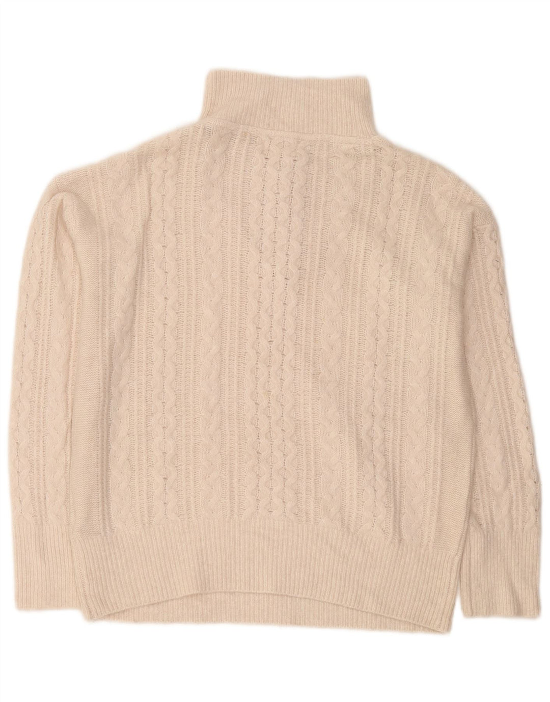 Pulover pentru femei Fat Face supradimensionat cu fermoar și gât UK 12 Medium Off White