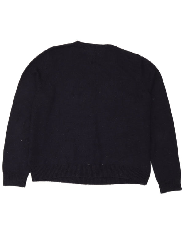 Pulover pentru femei Marks & Spencer cu decolteu rotund Marea Britanie 18 XL bleumarin Crăciun