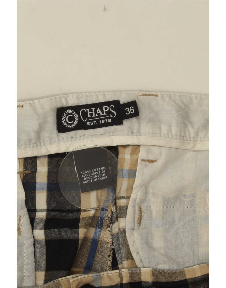Pantaloni scurți chino pentru bărbați Chaps W36, bumbac în carouri multicolore mari