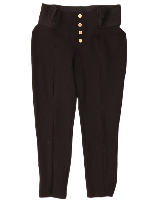 Zara Womens Slim Capri Trousers XL W36 L24 Black
