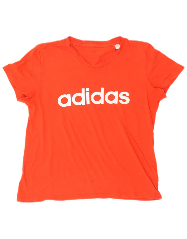 Tricou grafic Adidas pentru femei Top UK 16/18, mare, roșu, bumbac
