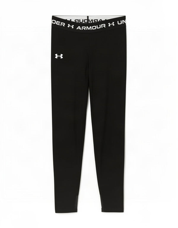 Under Armour Girls Graphic Leggings 13-14 Years XL Black Polyester