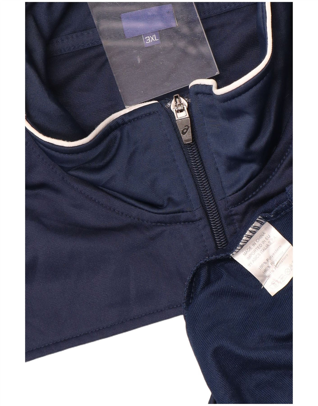 Jachetă de top pentru trening grafic ASICS pentru bărbați 3XL, bleumarin, color block