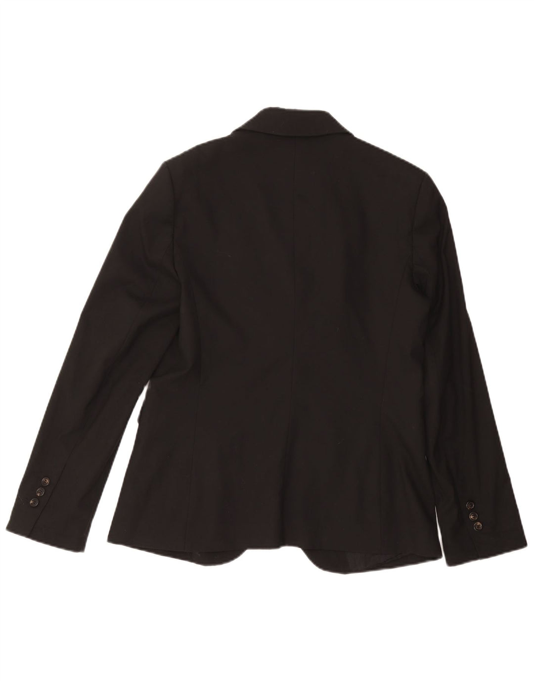 BENETTON Womens 2 Button Blazer Jacket UK 14 Medium Black
