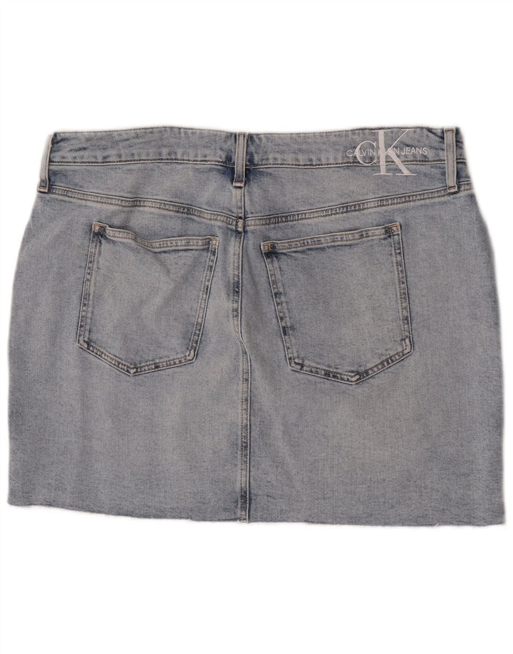 Fusta Mini Denim Calvin Klein W36 L17 Albastru