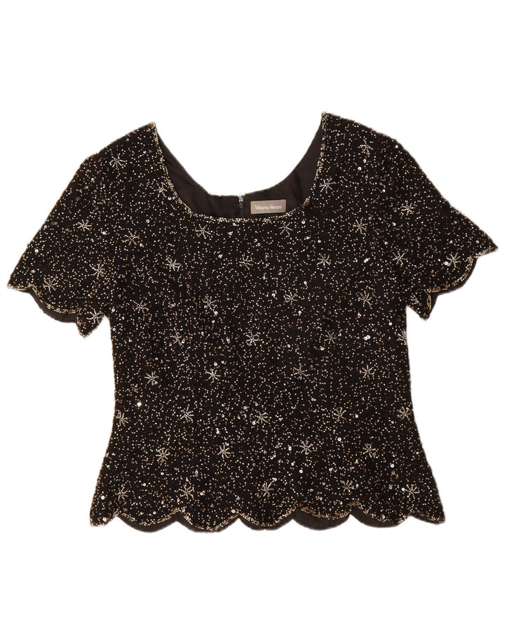 Bluză Femei Vittoria Verani Top IT 42 Medium Black Silk