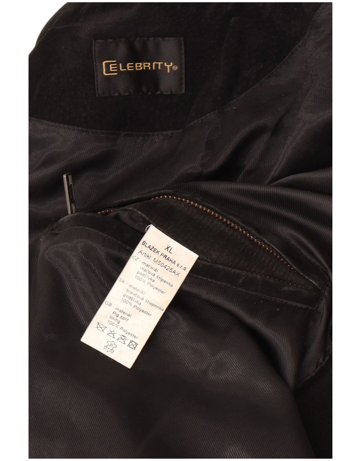 Jachetă vintage pentru bărbați din piele intoarsa UK 42 XL din piele maro
