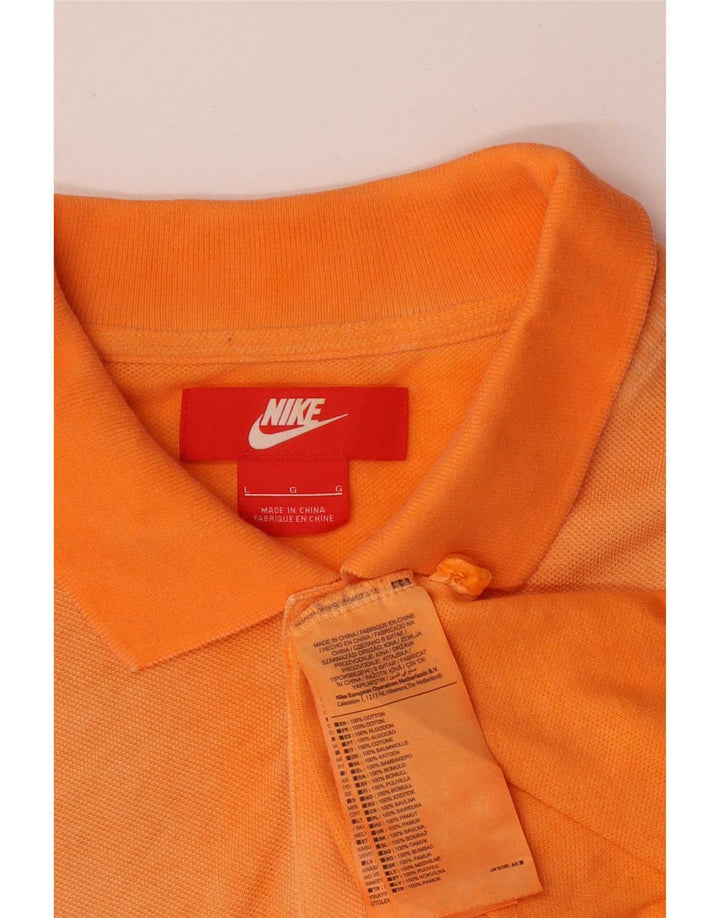 Tricou polo Nike pentru bărbați, mare portocaliu, bumbac