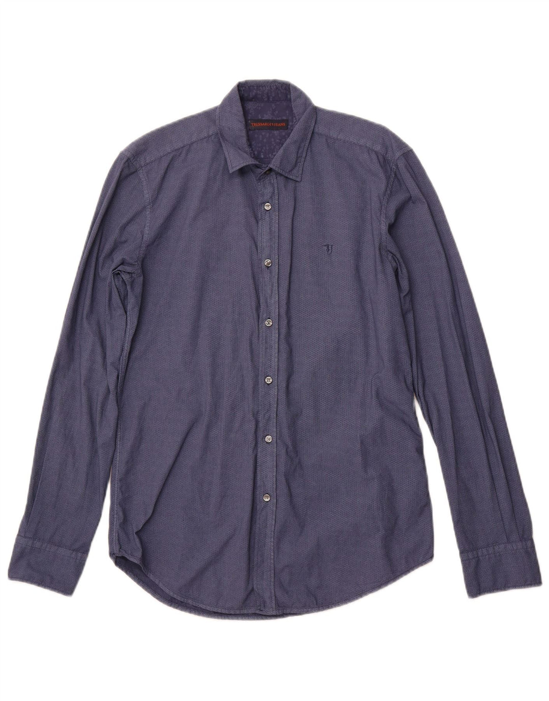 TRUSSARDI JEANS Cămașă Bărbați Mărimea 38 Mediu Bleumarin Bumbac Geometric