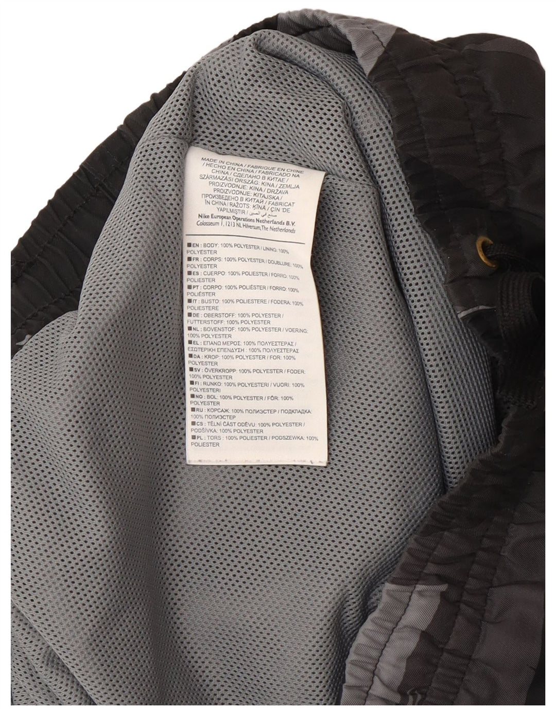 Pantaloni scurți de înot Nike pentru bărbați, poliester geometric, gri mic