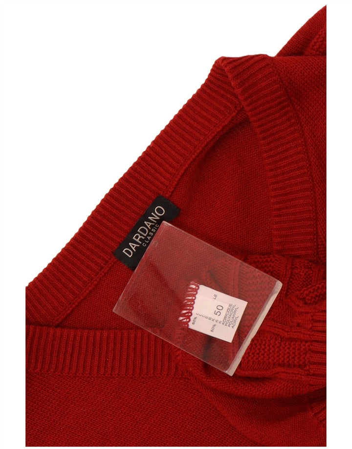Dardano Mens Vest Tank Top IT 50 Bumbac Roșu Mediu
