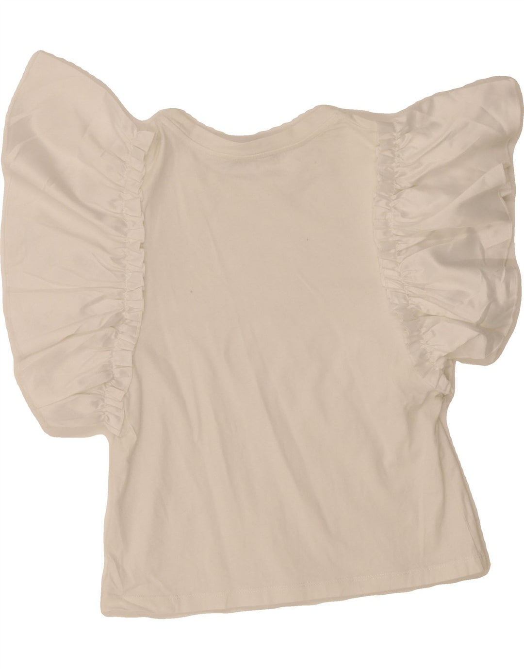 ZARA Womens Crop Blouse Top UK 10 Small White Vintage Zara and Second-Hand Zara from Messina Hembry 