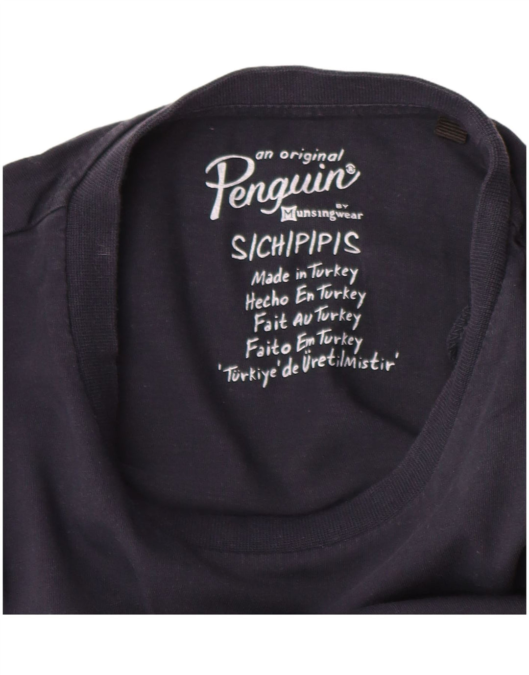 Tricou grafic pentru bărbați Penguin Top mic din bumbac bleumarin