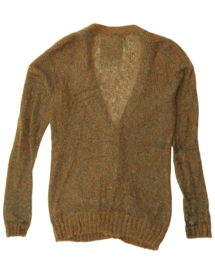 Jack Wills Pulover cardigan supradimensionat pentru femei UK 12 Medium Khaki Flecked
