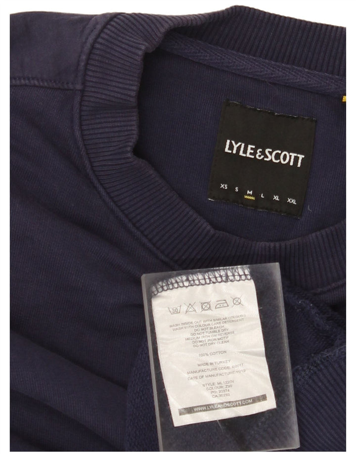 LYLE & SCOTT Hanorac pentru bărbați Pulover mediu din bumbac bleumarin