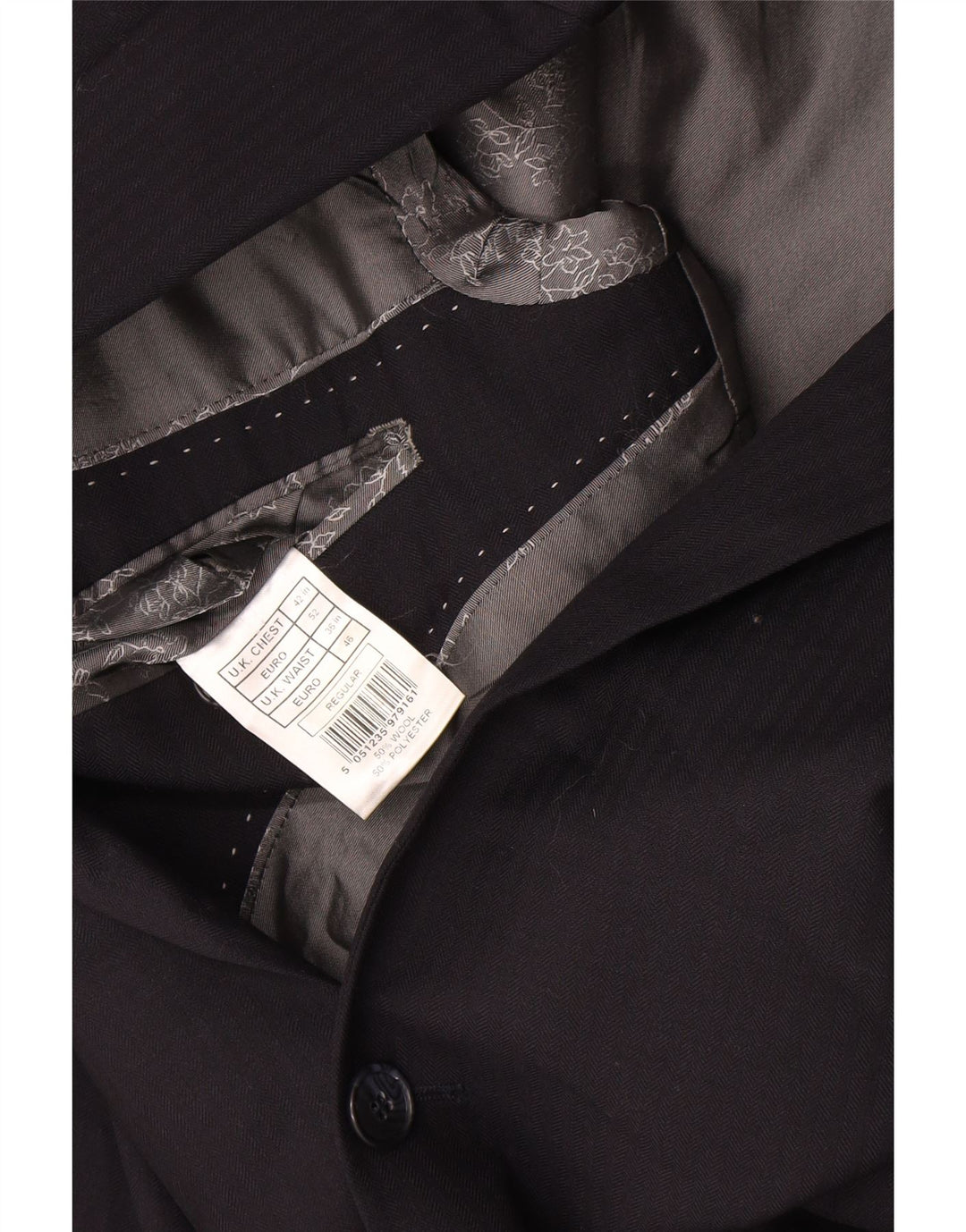 Jachetă Blazer pentru bărbați Pierre Cardin cu 2 nasturi UK 42 XL Poliester bleumarin