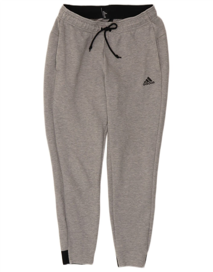 Pantaloni de trening pentru bărbați Adidas Pantaloni de jogging, bumbac, gri mic