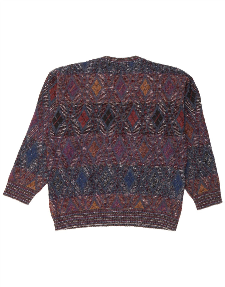 Tino Tinti Pulover cu decolteu în V pentru bărbați IT 52 mare multicolor
