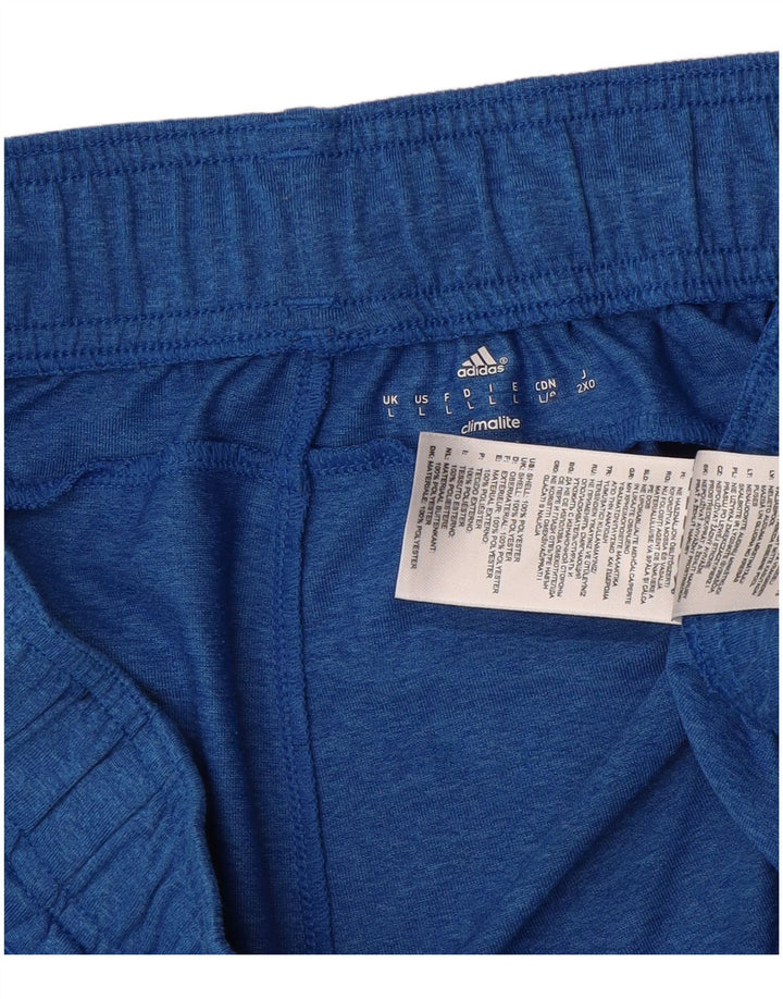 ADIDAS Mens Climalite Sport Shorts Large  Blue Polyester