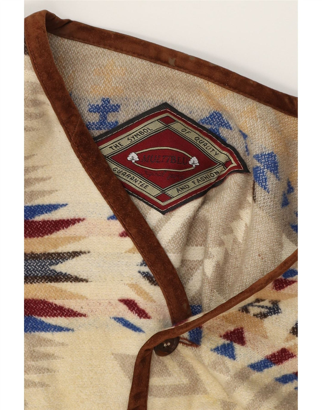 MULTIBLU Vestă pentru bărbați UK 40 Large Beige Fair Isle