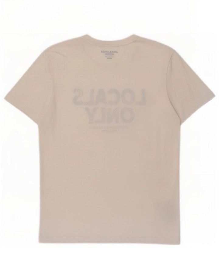 Tricou cu grafic Jack & Jones pentru bărbați, cu croială regulată, top, mediu, alb, poliester