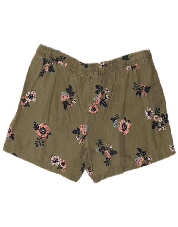 Pantaloni scurți Nautica pentru femei, mari W34, in verde, florale