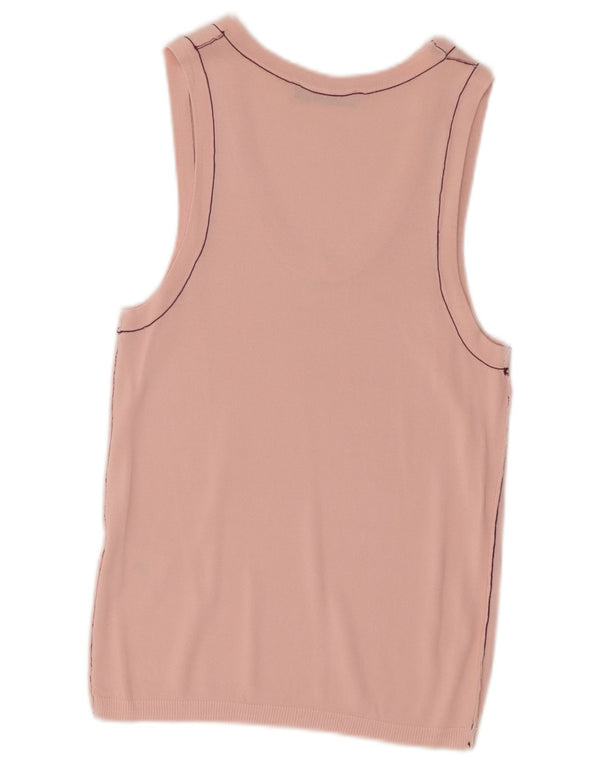 Vest Vest Top Femei Zara UK 12 Medium Pink Viscose