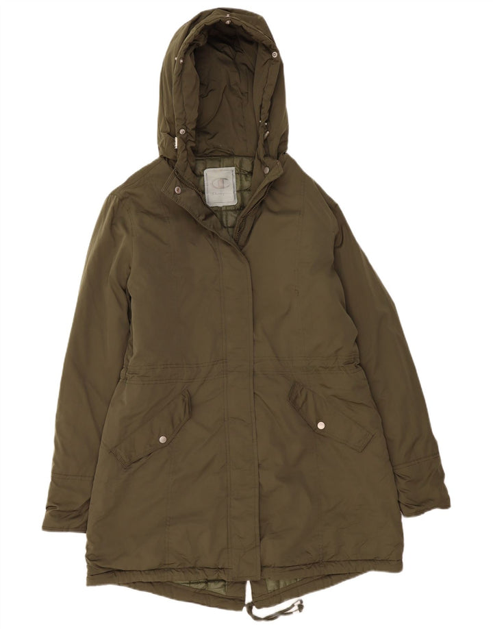 Jachetă parka cu glugă Champion pentru femei UK 18 XL Kaki Poliester