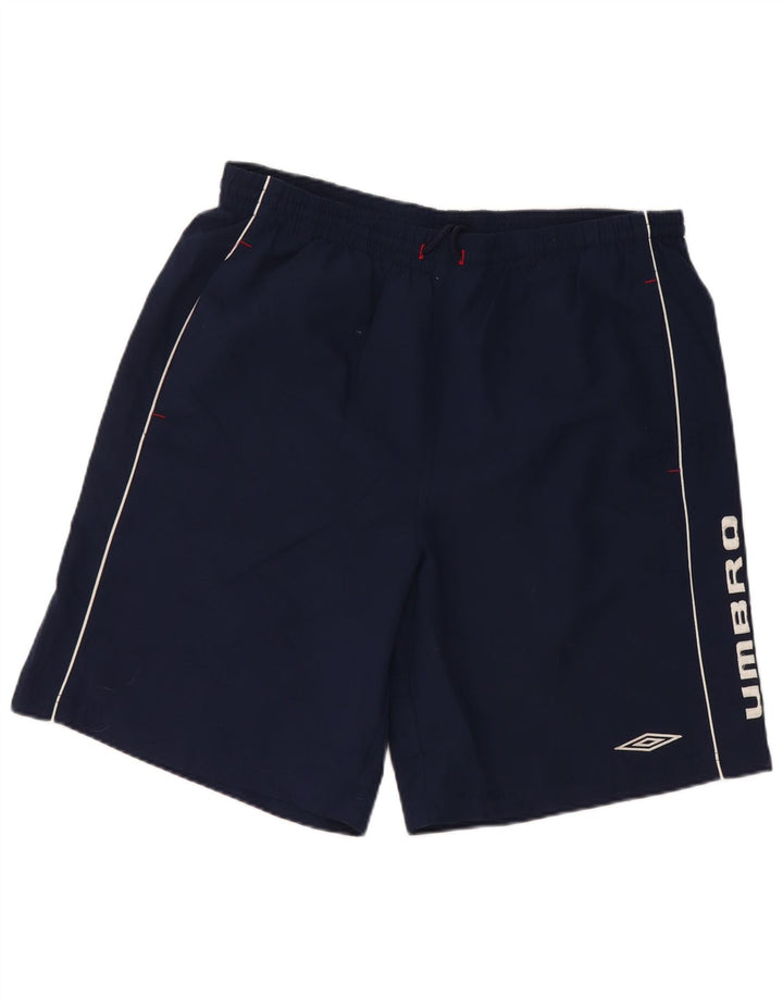 Pantaloni scurți sport grafic Umbro pentru bărbați, mari, bleumarin, poliester