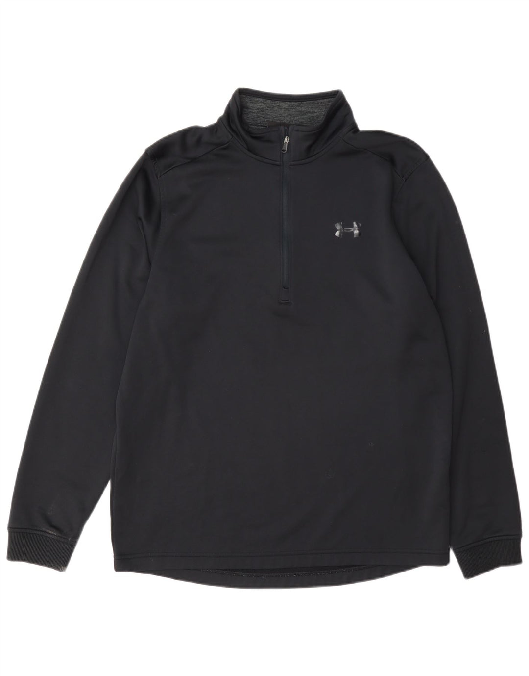 Top de trening Under Armour Cold Gear pentru bărbați, cu fermoar și gât, negru mediu