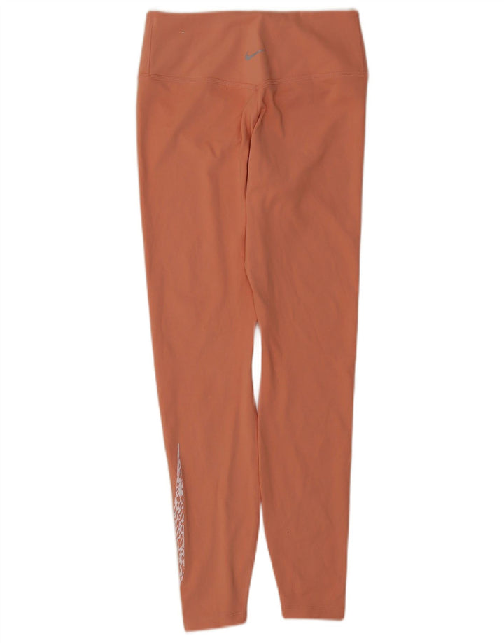 Leggings Nike Dri Fit Graphic pentru femei UK 8 Poliester portocaliu mic