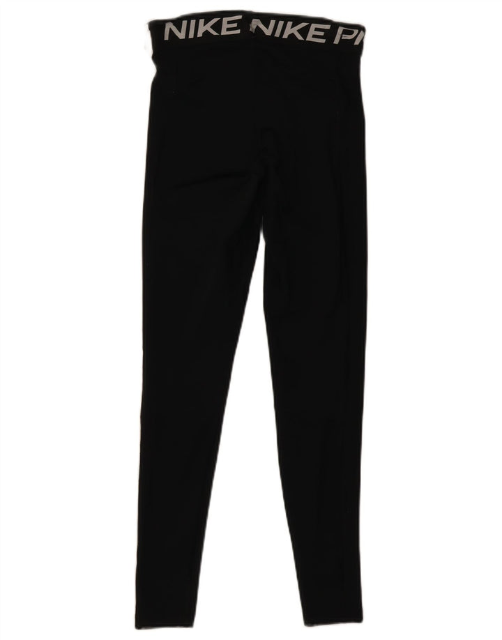 Leggings Nike Dri Fit Graphic pentru femei UK 10 Poliester negru mic
