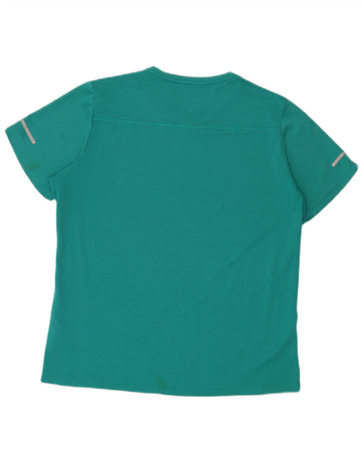 Tricou Adidas Climalite pentru bărbați Top mare din poliester turcoaz