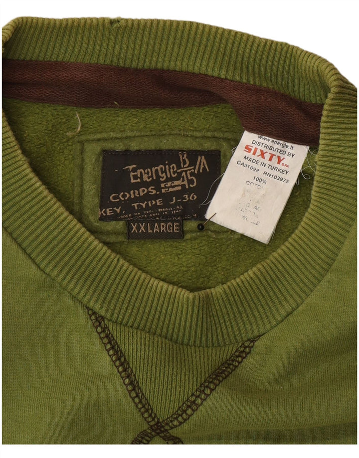 Pulover pentru bărbați Energie, 2XL, bumbac verde