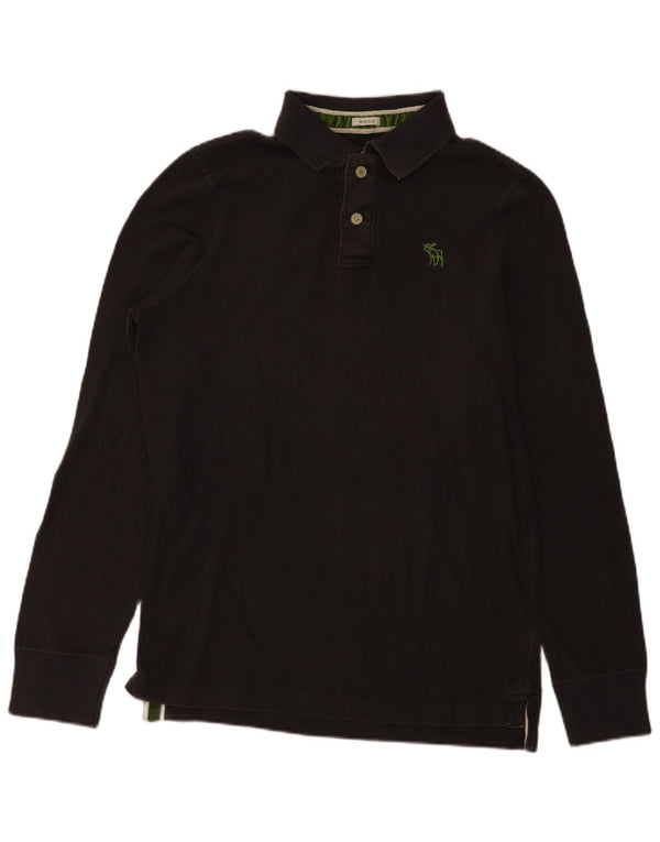 Tricou polo Abercrombie & Fitch pentru bărbați, bumbac gri 2XL