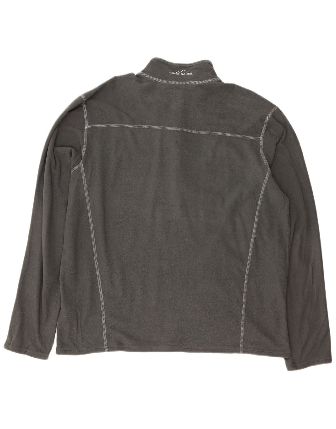 Pulover pentru bărbați Eddie Bauer, cu fermoar și gât, poliester gri XL