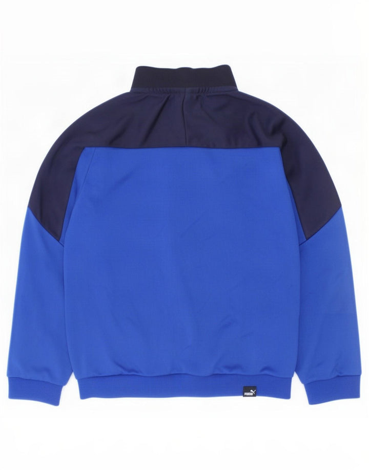 Jachetă de top pentru trening Puma pentru băieți, 2-3 ani, albastru, poliester color bloc