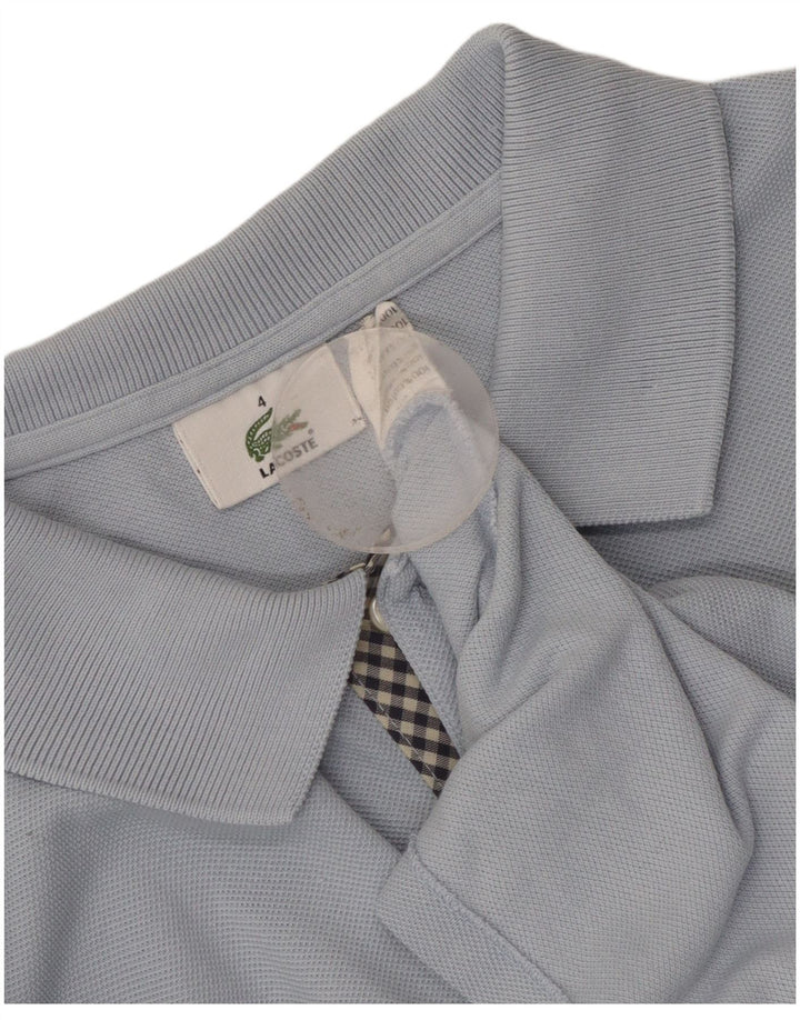 Tricou polo Lacoste pentru bărbați, mărimea 4, bumbac albastru mediu