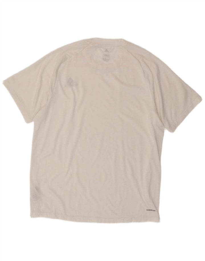Tricou pentru bărbați Adidas Aeroready Top mare din poliester alb
