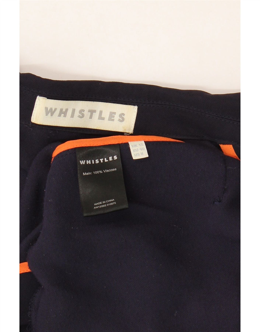 Jachetă blazer deschisă pentru femei WHISTLES UK 12 Medium Bleumarin Viscoză