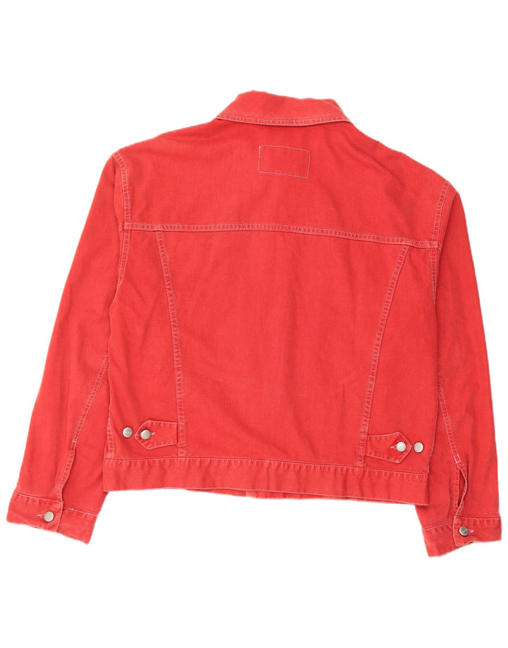 Jachetă de blugi pentru bărbați Sisley UK 38, bumbac roșu mediu